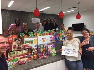Attorneys and staff from the Chicago office of Fox Rothschild collected food and monetary donations throughout the month of June to support Feeding America as part of the firm’s FoxCares Summer of Giving initiative. 